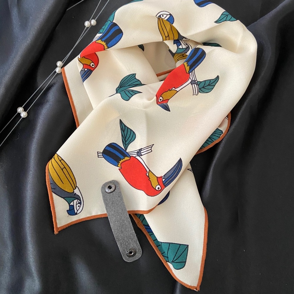 Parrot Birds Scarf Square - Picture 3 of 4